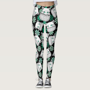 Leggings Gato lindo y juguetón asomando desde un bolsillo