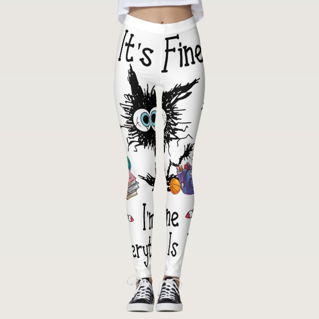 Leggings Gato negro es bueno estoy bien todo está bien (Anverso)