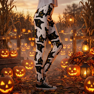 Leggings Gato negro lindo de Halloween