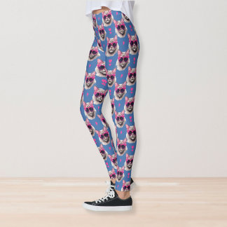 Leggings Gato persa de arte pop con gafas de sol