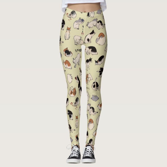 Leggings Gatos Japoneses (Color Chengable) (Anverso)
