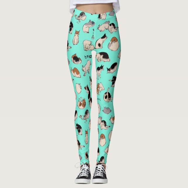 Leggings Gatos Japoneses (Color Chengable) (Anverso)