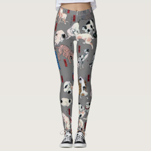 Leggings Gatos japoneses, Kuniyoshi, Ukiyo-e