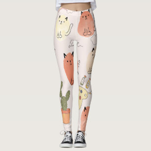 Leggings Gatos Kitty Kitten: Patrón animal lindo