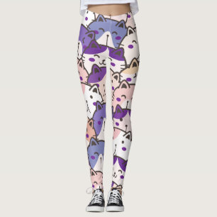Leggings Gatos Patrón Lindos Gatitos, Moderno