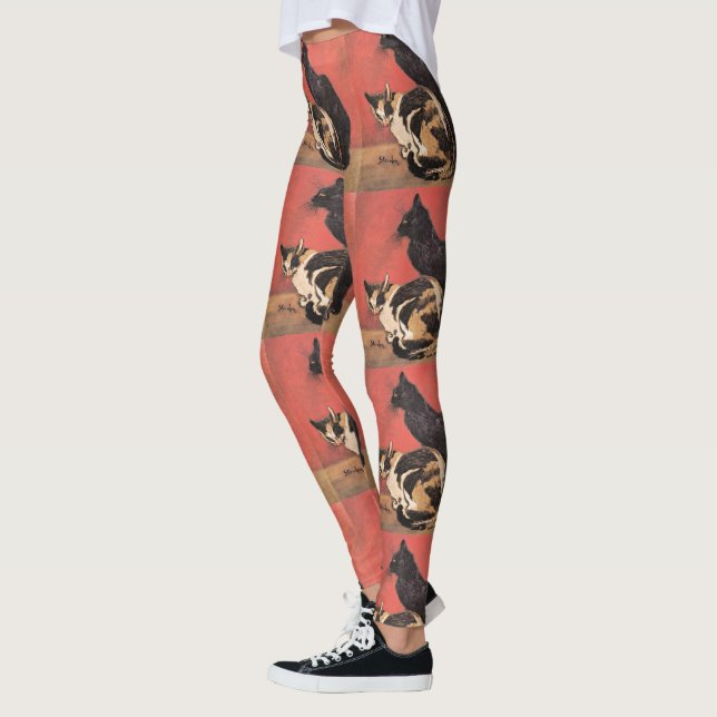 Leggings Gatos, pintura artística fina de Theophile Steinle (Izquierda)