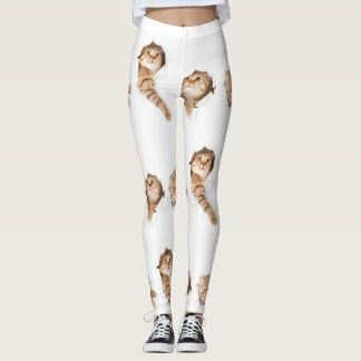 Leggings Gatos que rasgan un agujero en sus polainas