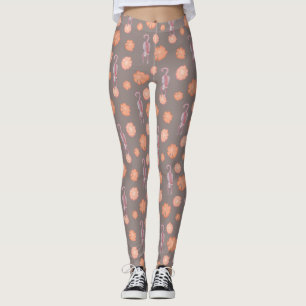Leggings Gatos y polainas de las flores