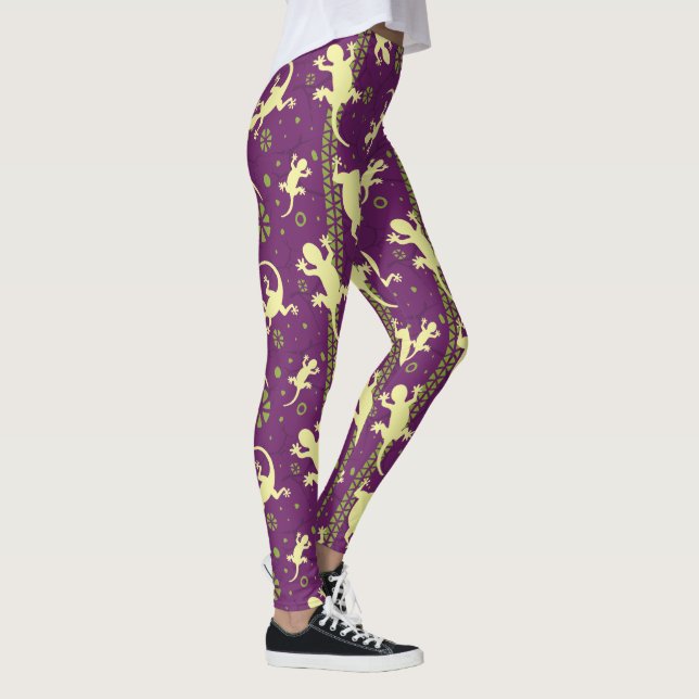 Leggings Gecko Lizard Purple (Derecha)
