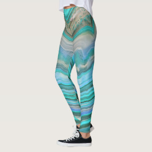 Leggings gema turquesa