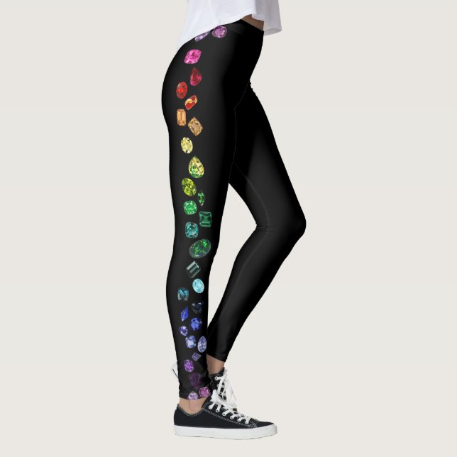 Leggings Gemas, piedras preciosas brillantes multicoloras, (Derecha)
