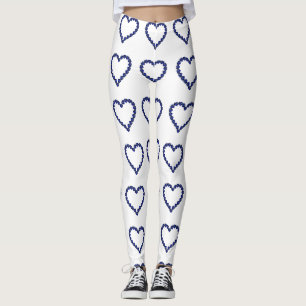 Leggings Gemstone Sapphire Blue Heart