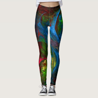 Leggings Génesis Arte abstracto azul