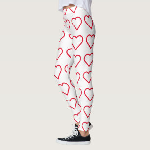 Leggings Genial collages modernos chic y artísticos de rojo
