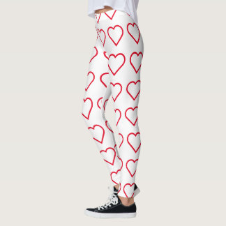 Leggings Genial collages modernos chic y artísticos de rojo