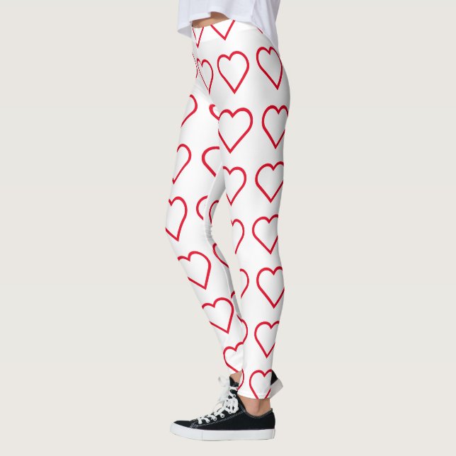 Leggings Genial collages modernos chic y artísticos de rojo (Izquierda)