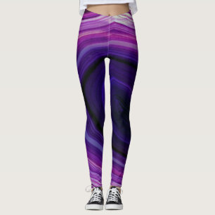 Leggings Geode púrpura de caída