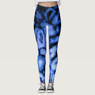 Leggings Geodesia de agato de cuarzo azul