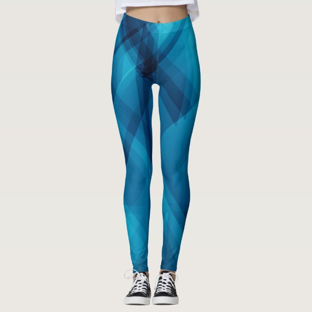Leggings Geometría azul (Anverso)