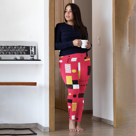 Leggings Geometría de bandas de polka