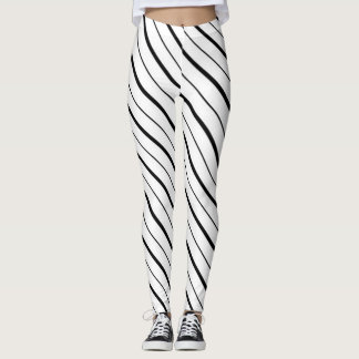 Leggings Geometría de línea negra simple