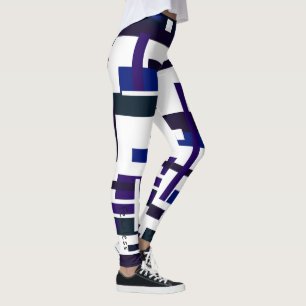 Leggings Geometría divertida Resumen Arte Leyendas sin mied