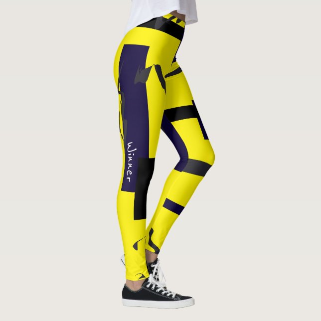 Leggings Geometría divertida Resumen del arte Deportivo Ley (Derecha)