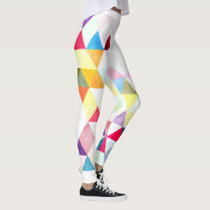 Leggings Geometría/Triángulos de la acuarela del Boho de Pi
