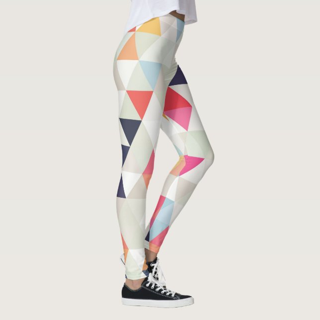 Leggings Geometría/Triángulos de la acuarela del Boho de Pi (Derecha)