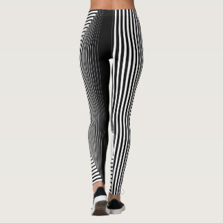 Leggings geometric black and white pattern