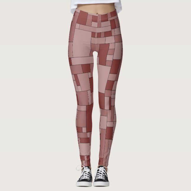 Leggings Geometric Blocks , seamless abstract texture (Anverso)