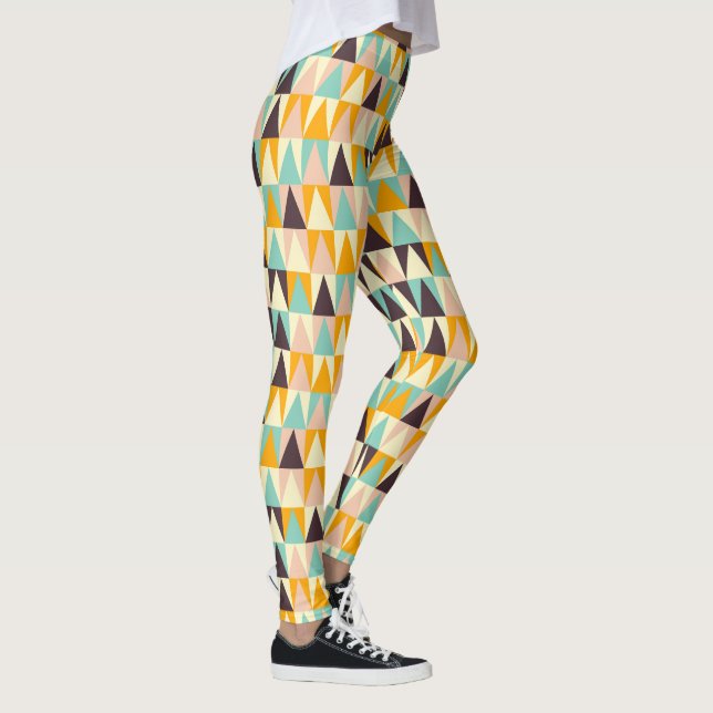 Leggings Geometric pattern of multi-colored triangles  (Derecha)