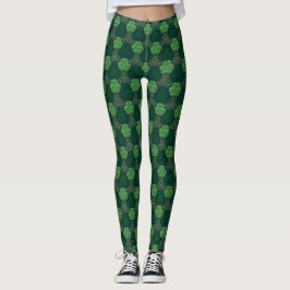 Leggings Geometric St Patricks day Celtic Triskele Shamrock
