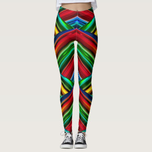 Leggings Geométricamente fluorescente