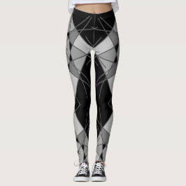 Leggings geométricas en negro y gris de Joya Eve