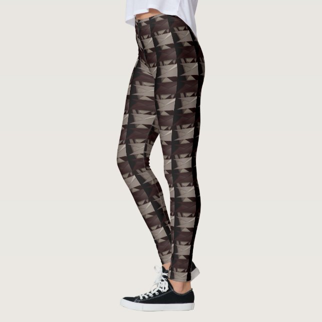 Leggings Geométricas, rayas o triángulos de repetición de c (Izquierda)