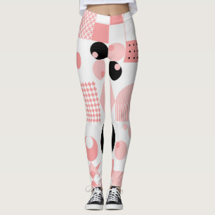 Leggings Geométrico abstracto: Formas Vintage Brillantes