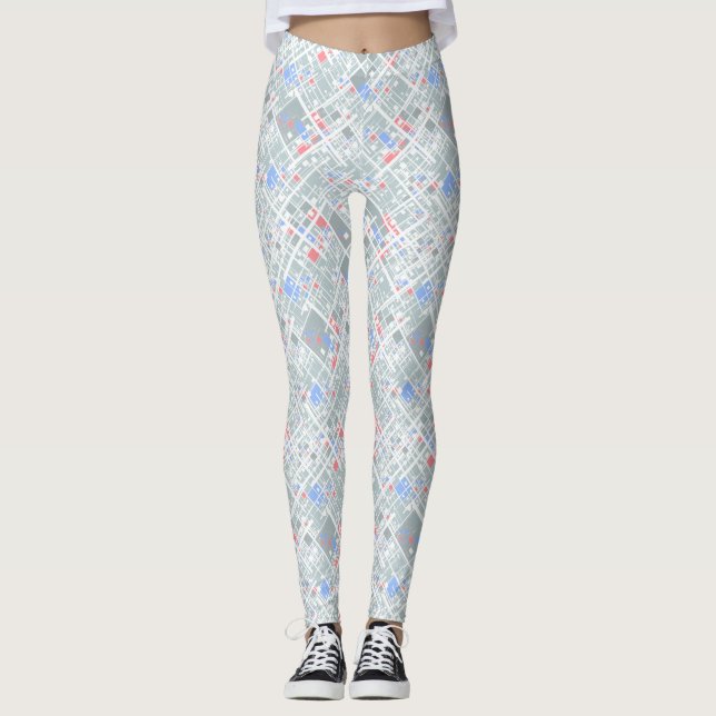 Leggings Geométrico abstracto moderno. (Anverso)