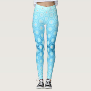 Leggings Geométrico de color azul ocmbre y melaza de bonito