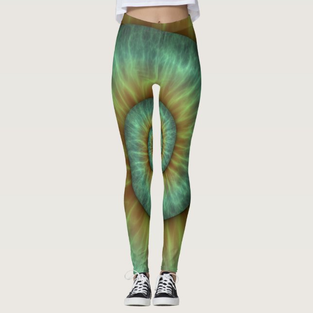 Leggings Geométrico de Cubos Azules de Aqua 3D (Anverso)
