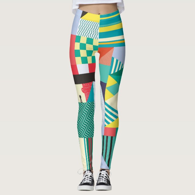 Leggings Geométrico decorativo: Elementos del patrón de cos (Anverso)