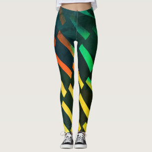Leggings Geométrico diagonal de moda -