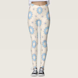Leggings Geométrico Estallido de Estrellas Azules
