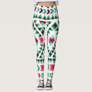 Leggings Geométrico étnico, acuarela pintada a mano