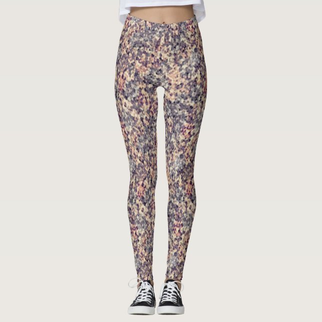 Leggings Geométrico gris beige (Anverso)