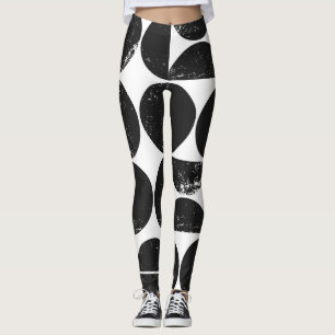 Leggings geométrico minimalista: semicírculos escandinavos.