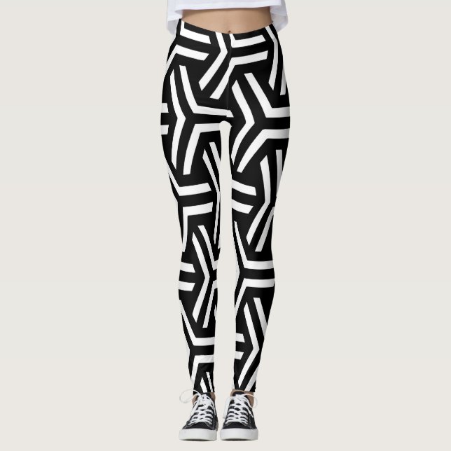 Leggings Geométrico negro (Anverso)