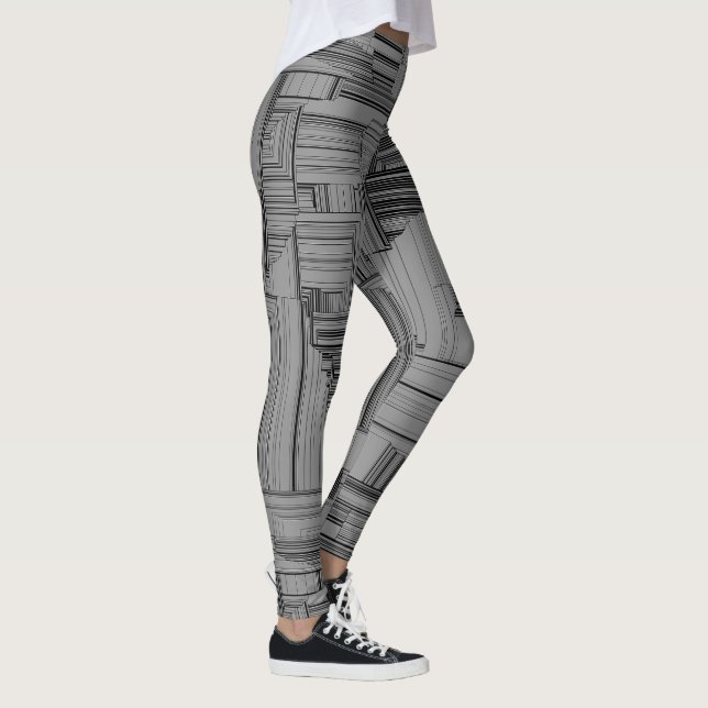Leggings Geométrico negro y gris (Derecha)