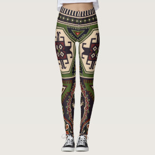 Leggings Geométrico popular: papel de pared étnico colorido