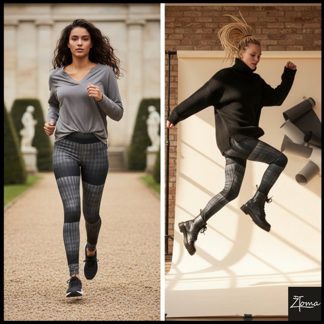 Leggings geometry and contrast. This black and white (Subido por el creador)